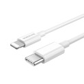 Καλώδιο σύνδεσης Borofone BX36 Union PD USB-C σε Lightning 3.0A 18W Fast Charge 1μ Λευκό