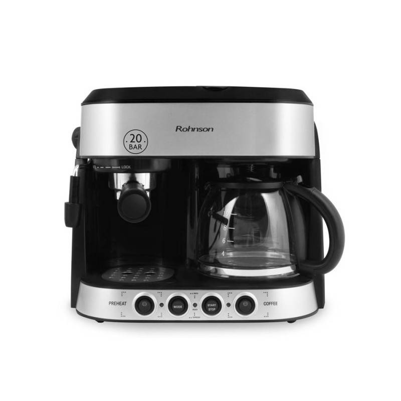 Πολυκαφετιέρα Rohnson R-974 Inox/Μαύρο