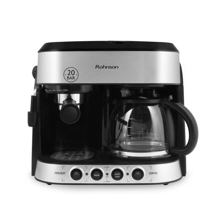 Πολυκαφετιέρα Rohnson R-974 Inox/Μαύρο Πολυκαφετιέρα Rohnson R-974 Inox/Μαύρο