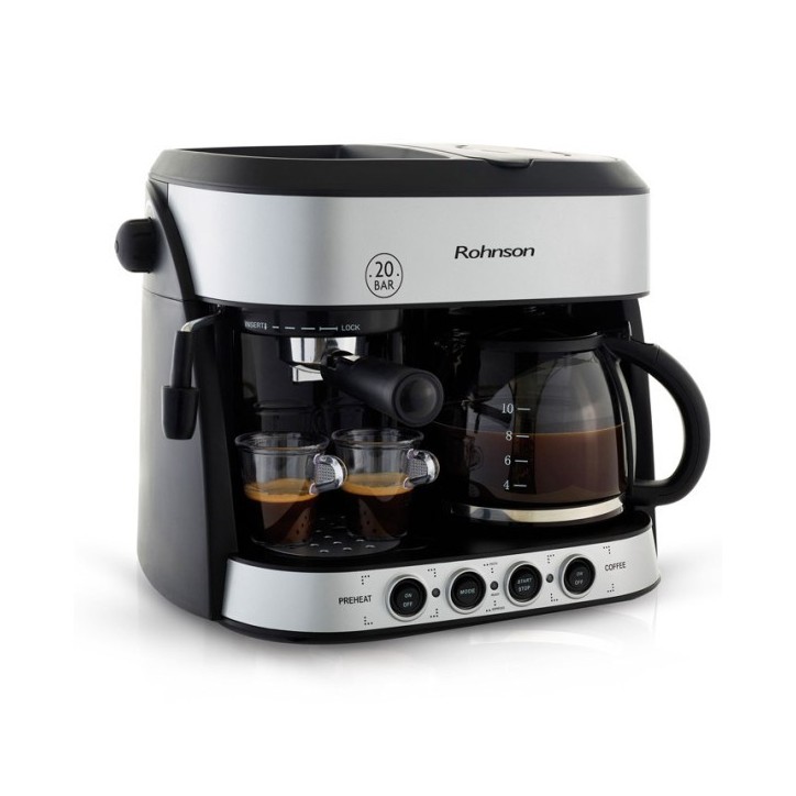 Πολυκαφετιέρα Rohnson R-974 Inox/Μαύρο Πολυκαφετιέρα Rohnson R-974 Inox/Μαύρο