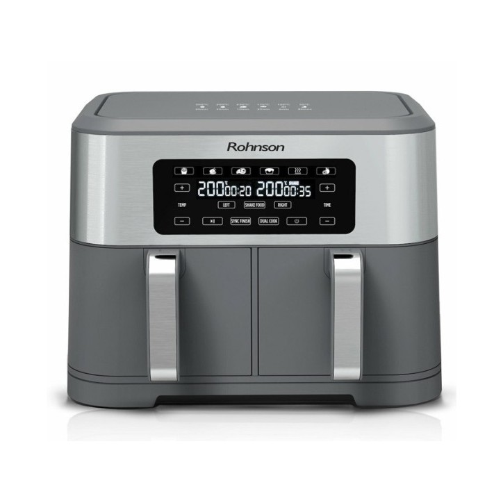 Φριτέζα Rohnson Air Fryer Dual Basket R-2844 Φριτέζα Rohnson Air Fryer Dual Basket R-2844