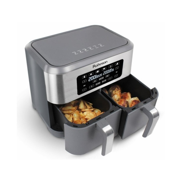 Φριτέζα Rohnson Air Fryer Dual Basket R-2844 Φριτέζα Rohnson Air Fryer Dual Basket R-2844