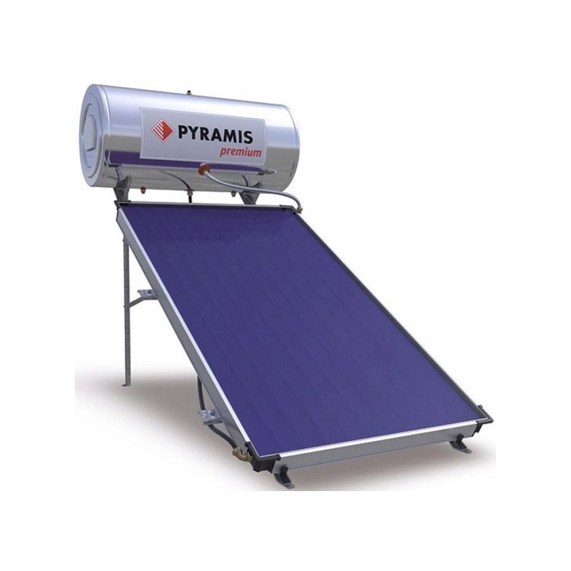 Ηλιακός Θερμοσίφωνας Pyramis Premium 160lt Επιλεκτικού Συλλέκτη 2,3 m2 Τρπλής Ενέργειας