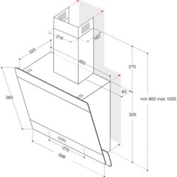 Απορροφητήρας Whirlpool WHVP 65F LM K Μαύρο 60 cm D