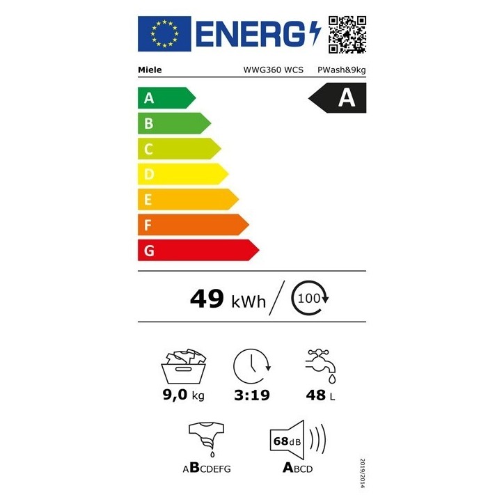 Πλυντήριο Ρούχων Miele WWG360 WCS EU1 Pwash 9 kg A