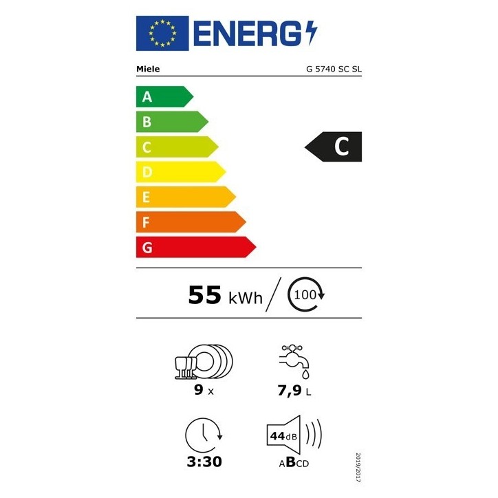 Πλυντήριο Πιάτων Miele G 5740 SC SL Λευκό 45 cm C
