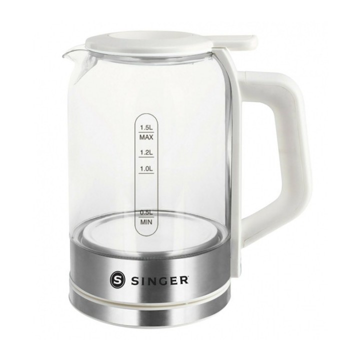 Βραστήρας Singer SWK-15020 1.5 lt Λευκό/Inox