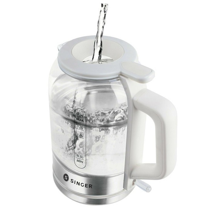 Βραστήρας Singer SWK-15020 1.5 lt Λευκό/Inox