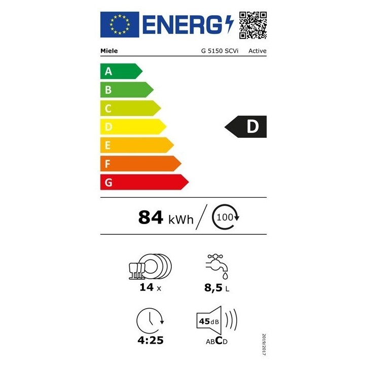 Πλυντήριο Πιάτων Miele G 5150 SCVi Active 60 cm D Πλυντήριο Πιάτων Miele G 5150 SCVi Active 60 cm D