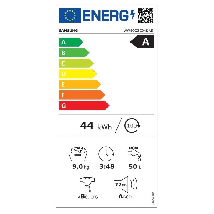 Πλυντήριο Ρούχων Samsung WW90CGC04DAE 9 kg A Πλυντήριο Ρούχων Samsung WW90CGC04DAE 9 kg A