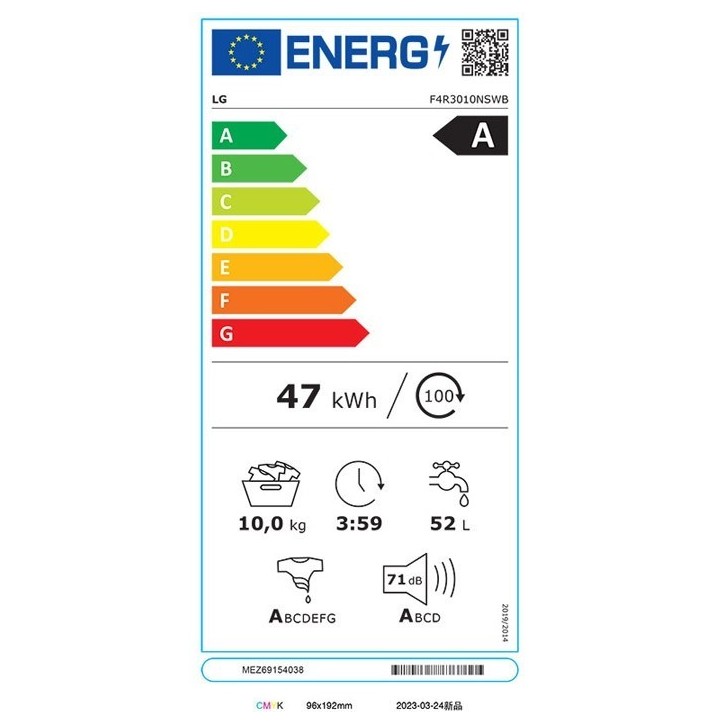 Πλυντήριο Ρούχων LG F4R3010NSWB 10 kg A -10%