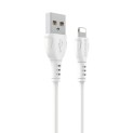 Καλώδιο σύνδεσης Borofone BX51 Triumph USB σε Lightning 2.4A 1μ Λευκό