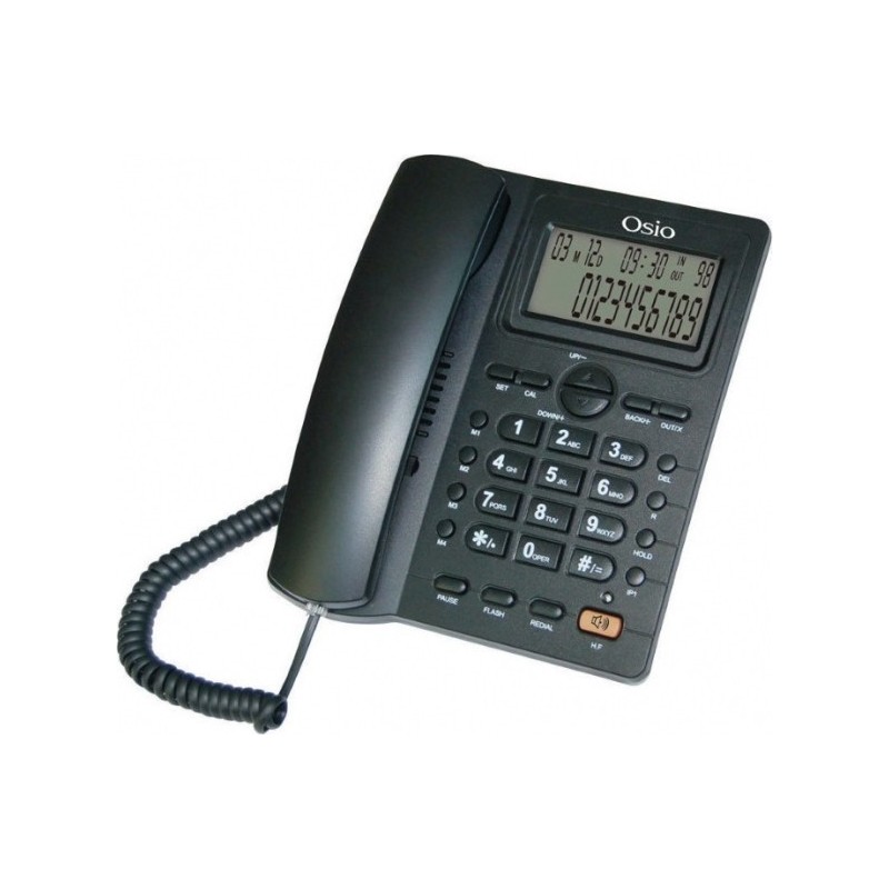 Ενσύρματο Τηλέφωνο Osio OSW-4710B Μαύρο