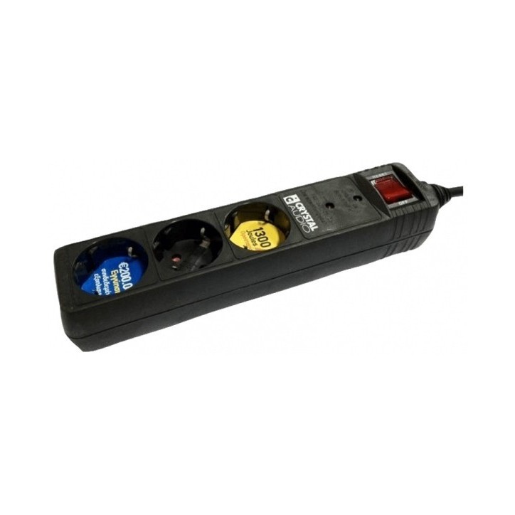 Πολύπριζο Ασφαλείας Crystal Audio CP3-1300-70 3 Θέσεων Πολύπριζο Ασφαλείας Crystal Audio CP3-1300-70 3 Θέσεων