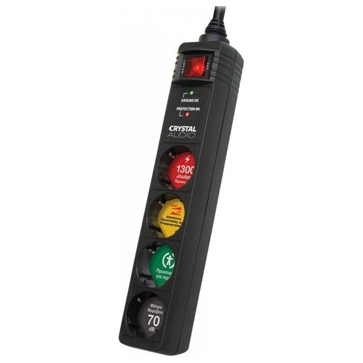 Πολύπριζο Ασφαλείας Crystal Audio CP4-1300-70 4 Θέσεων Πολύπριζο Ασφαλείας Crystal Audio CP4-1300-70 4 Θέσεων